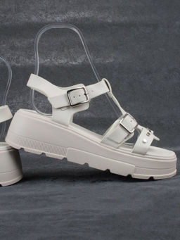 08-PEAG33-1 LT. BEIGE Босоножки женские (натуральная кожа)