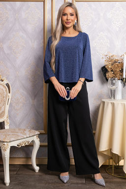 Брюки палаццо Полианна (черные) Б14829-8М