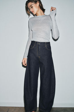 JEANS ZW COLLECTION ANKLE BALLOON TIRO MEDIO / Azul - Zara фото 5
