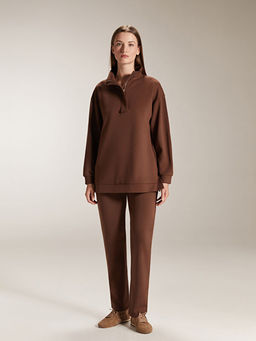 Dik Yaka Kad?n Sweatshirt Tunik