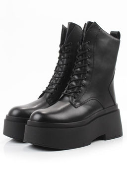 04-PAT225-1Z BLACK Ботинки зимние женские (натуральная кожа, 100% шерсть)