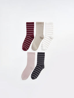 ?izgili Kad?n Soket ?orap 5li