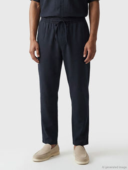 Брюки Regular Fit мужские с эффектом льна