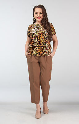 Великолепная блуза изготовлена из бархата ультрамодного леопардового принта - Ckc collections фото 2