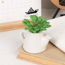 Цена за 1 шт. Цветочная композиция Кактус в чайнике / FA2885 /уп 12/192/ - Галеонтрейд фото 5