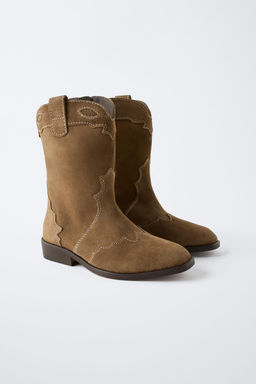 SPLIT SUEDE COWBOY BOOTS, CHARACTERISTICS - Zara фото 2