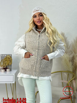 Жилетка вязанная на молнии