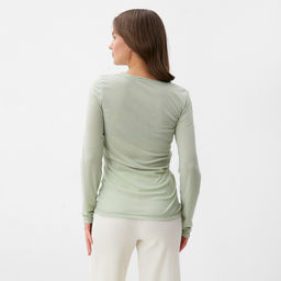 Лонгслив женский KAFTAN: Basic line, оливковый, размер 50-52