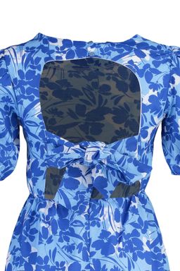 F?st?k Yesil Cicekli Etegi Belden Ac?lan Cut outl? K?sa / Mini Dokuma Elbise TWOSS22EL2858 - Trendyolmilla фото 13