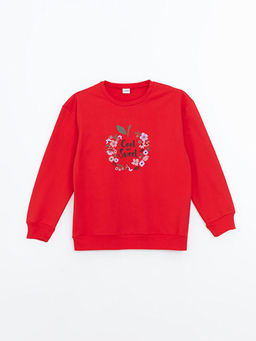 Bisiklet Yaka K?z ?ocuk Sweatshirt