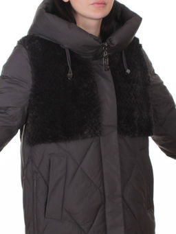 M-8800 DK. GRAY Куртка зимняя стеганная женская (150 гр. холлофайбер)