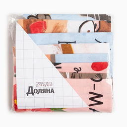 Набор полотенец кухонный Доляна Cats 35х60 см - 8 шт, 100% хлопок  фото 3