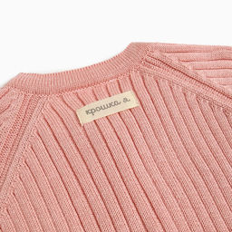 Комбинезон вязаный Крошка Я, р.68-74, розовый  фото 6