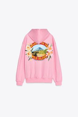 HOODED SWEATSHIRT WITH PRINT - Zara фото 6