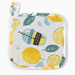 Прихватка Этель Лимонад 19х19 см, 80% хл, 20% пэ, сатин 110 г/м2  фото 5