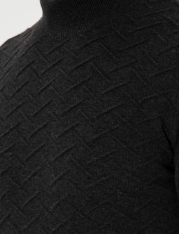 Antrasit Melanj Slim Fit Yar_m Bal_k__ Yaka Triko Kazak - Pierre cardin фото 7