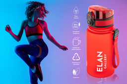 Бутылка для воды 350 мл 6,8*6,8*17 см "Style Matte" красная