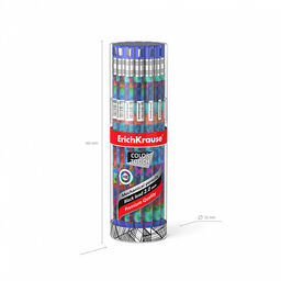Цена за 24 шт. Карандаш механический ErichKrause ColorTouch® Patchwork 2.0 мм, с точилкой, НВ (в тубусе по 24 шт.)  фото 5