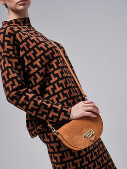 Сумка замшевая Azaro 31032 оранжевый карандаш