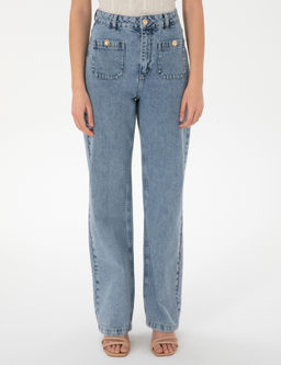 A__k Mavi High Waist Flare Fit Jean Pantolon