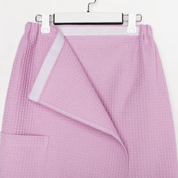 Полотенце банное Этель Парео с карманом 80*140 см. цв.нежная лаванда, 100% хл, вафля 240 г/м2  фото 8