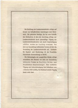 Облигация 4,5% 1000 рейхсмарок 1940 года Германия