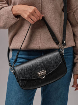 Кожаная сумка кросс-боди Azaro 31049 черный соло