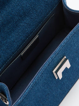 Женская сумка с ручками из денима TENDANCE Артикул 4248262, темно-синий  фото 5