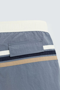 STRIPED LONG SWIMMING TRUNKS - Zara фото 4