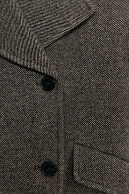 ZW COLLECTION WOOL BLEND DOUBLE-BREASTED COAT - Zara фото 4
