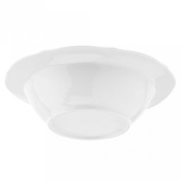 "Совершенство" Миска фарфоровая д155мм h42мм, 270мл, белый, рельефный декор, волнистый край (Китай)