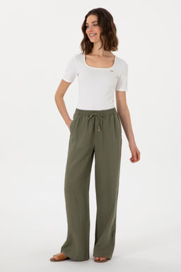 Kad_n Koyu Haki Kanvas Pantolon Sepette S_rpriz _ndirim - U.s. polo assn фото 3