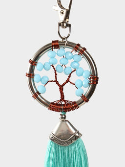 Брелок ловец снов «Древо жизни», 19 см, бирюзовый
