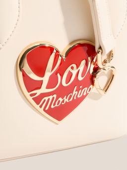 Женский тоут LOVE MOSCHINO LOVE HEART Артикул 4561197, молочно-белый  фото 3