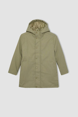 Водоотталкивающий плащ с капюшоном для мальчика - Defacto фото 6