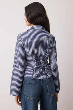 Ekru Korse Detayl? Bele Oturan Gomlek TWOAW26GO00055 - Trendyolmilla фото 11