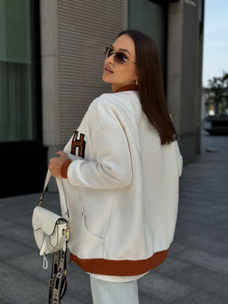 Бомбер DilanaVIP 2068 белый - Dilana vip фото 4