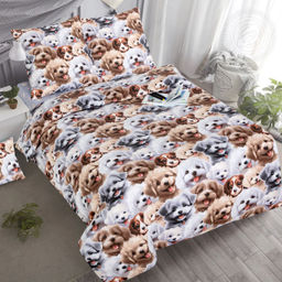 Постельное белье Дружок (поплин DE LUXE) 1,5 сп./Пододеяльник: 1 шт. - 215*145; Простыня: 1 шт. - 215*150; Наволочка: 2 шт. - 70*70; DE LUXE