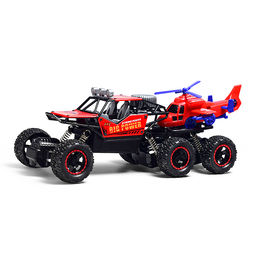 Машина "Багги" с вертолетом р/у, 27 MHz (свет, звук, USB) в коробке