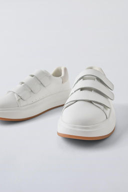 LEATHER PLIMSOLLS WITH STRAPS - Zara фото 10