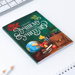 Подарочный набор, ежедневник А6, 80 л.,термостакан 250 мл «Самому лучшему учителю»