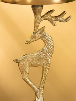 Подсвечник «Зимняя сказка», 10×10×17.5 см, алюминий, золотой