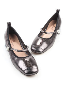 06-B69A-121Y SILVER/BLACK Туфли женские (натуральная кожа)