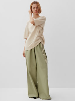 Брюки женские oversize MINAKU: Safari, цвет мятный, размер 52