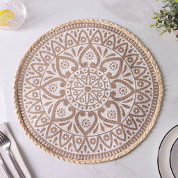 Цена за 12 шт. Салфетка сервировочная Доляна Милли, d=38 см, цвет белый  фото 3