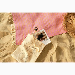 Пештемаль Полосы 100х180 см, розовый - Lovelife фото 8