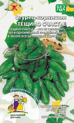 Огурец ТЁЩИНО СЧАСТЬЕ не только зять, но и урожайный сорт! В засолке всегда плотные и хрустящие!