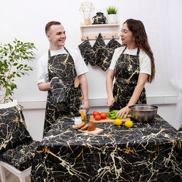 Сидушка на стул с завязками 40х40, рогожка, Мрамор - Традиция фото 7