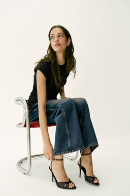 SATIN-EFFECT HIGH-HEEL SANDALS - Zara фото 2