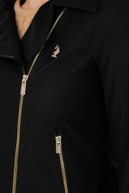 Женская черная кожаная куртка - U.s. polo assn фото 21